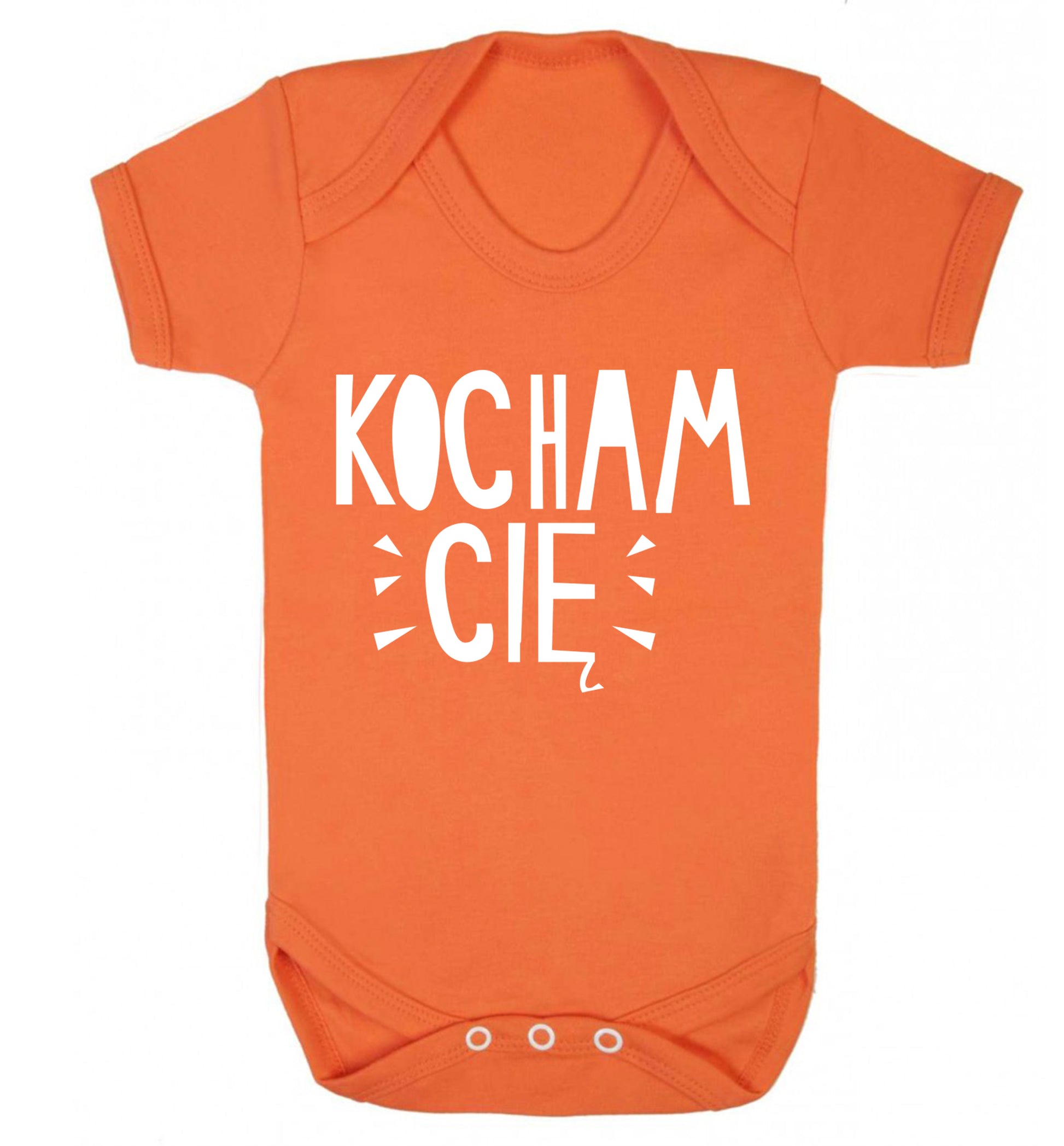 Kocham ci_ - I love you Baby Vest orange 18-24 months