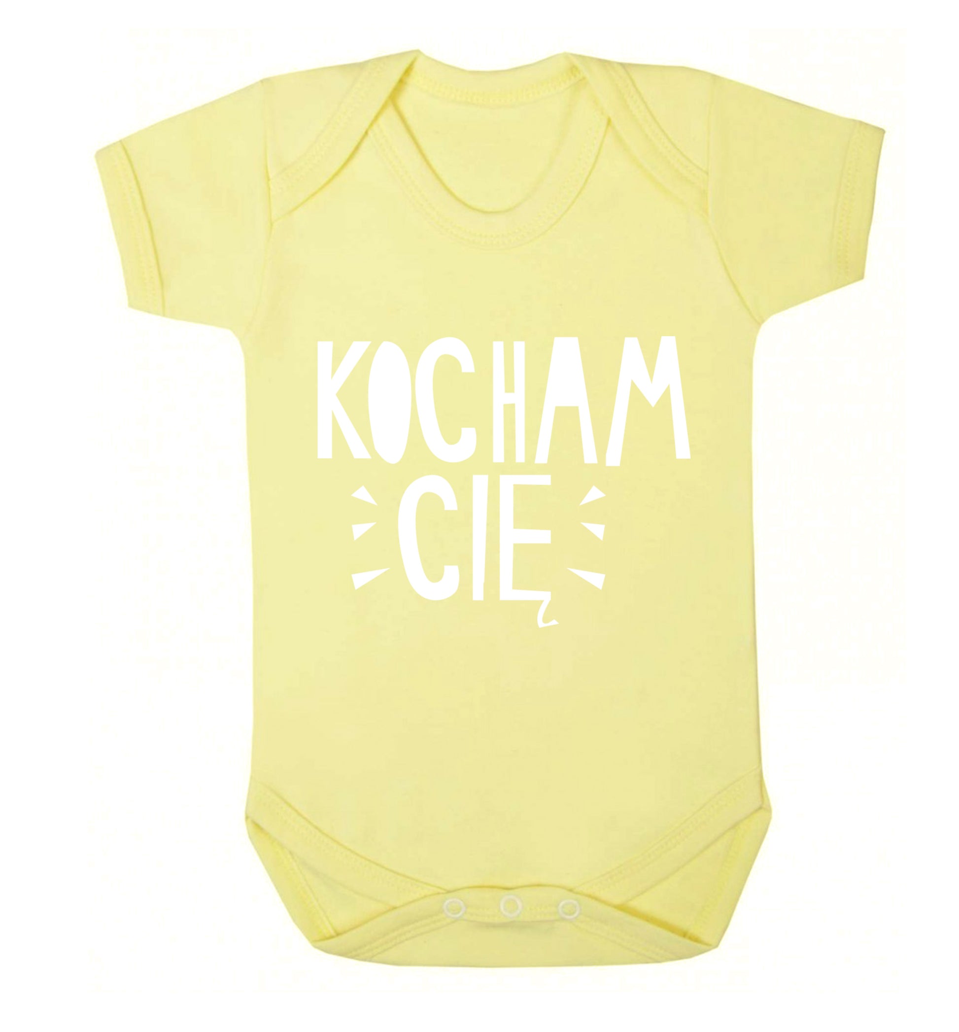 Kocham ci_ - I love you Baby Vest pale yellow 18-24 months