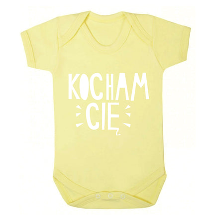 Kocham ci_ - I love you Baby Vest pale yellow 18-24 months