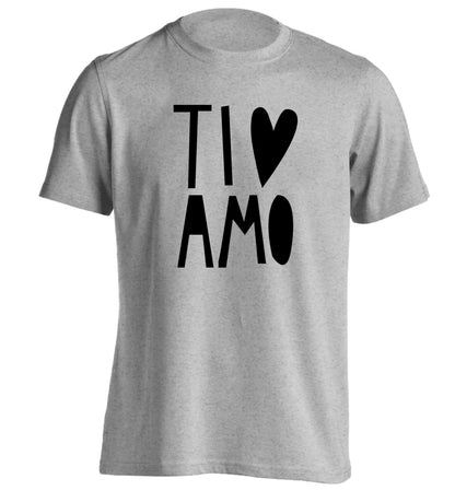 Ti amo - I love you adults unisex grey Tshirt 2XL