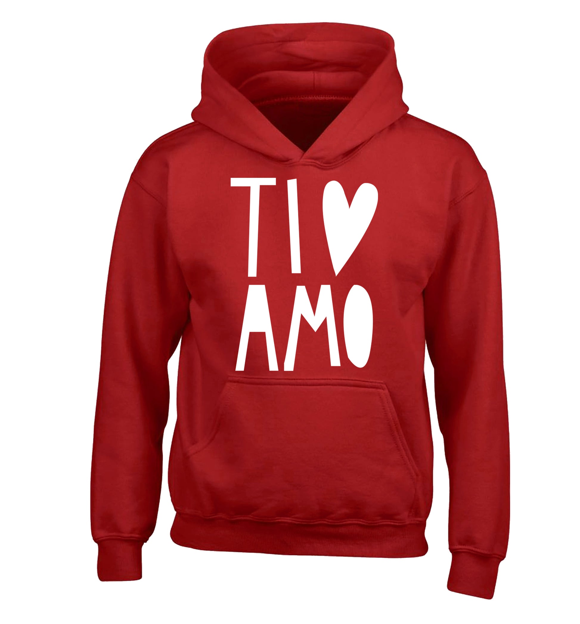Ti amo - I love you children's red hoodie 12-13 Years