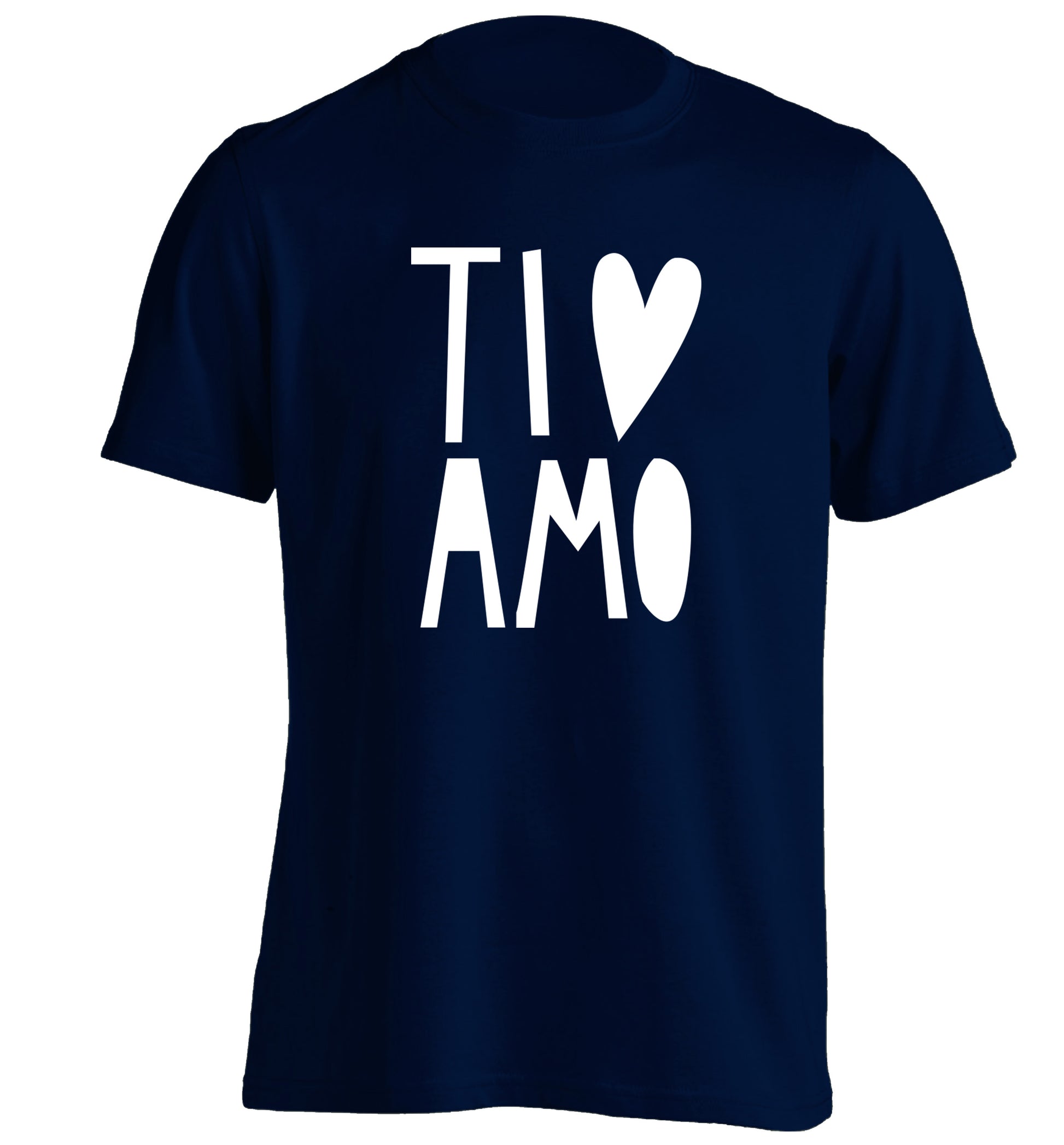 Ti amo - I love you adults unisex navy Tshirt 2XL