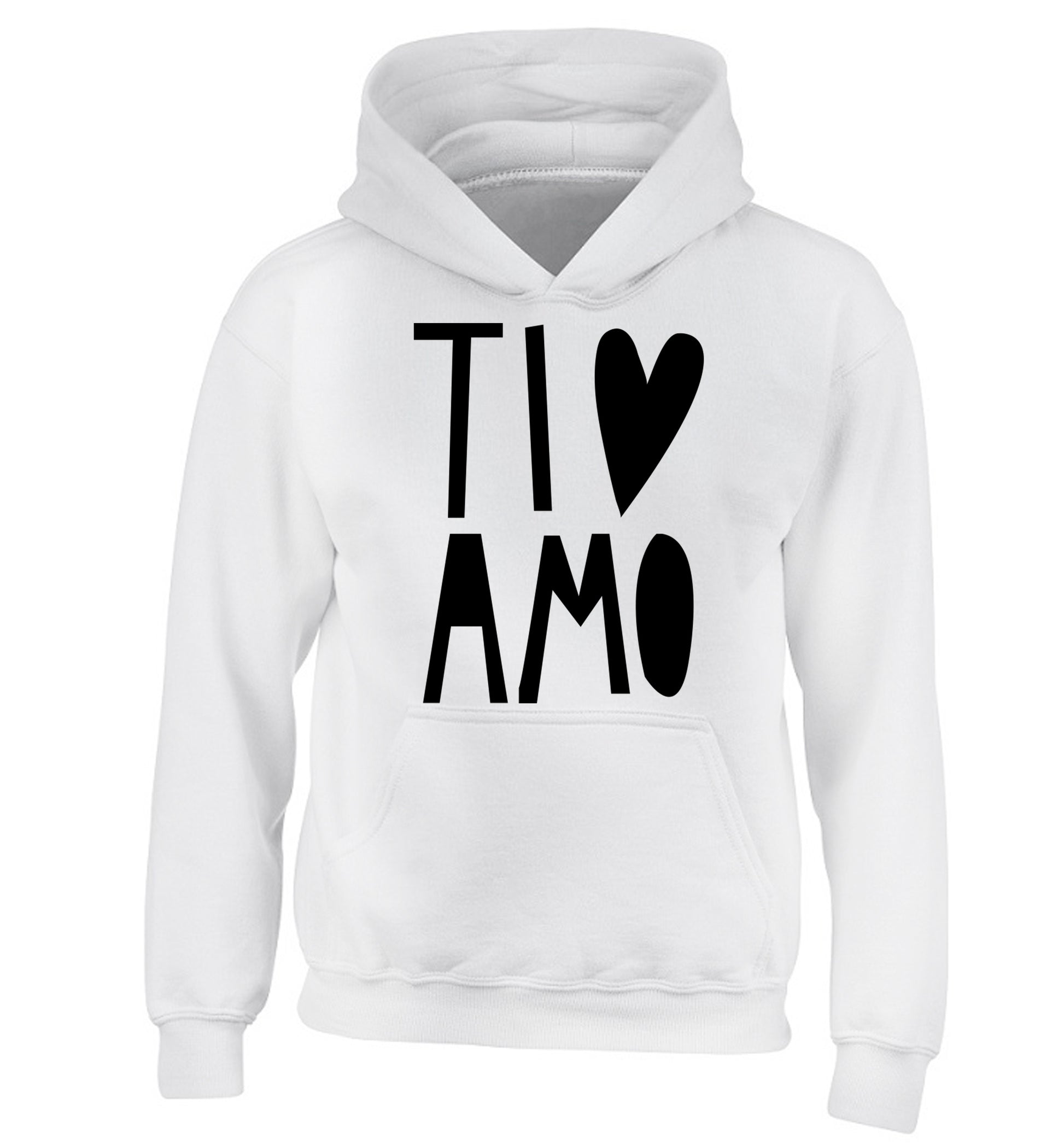Ti amo - I love you children's white hoodie 12-13 Years