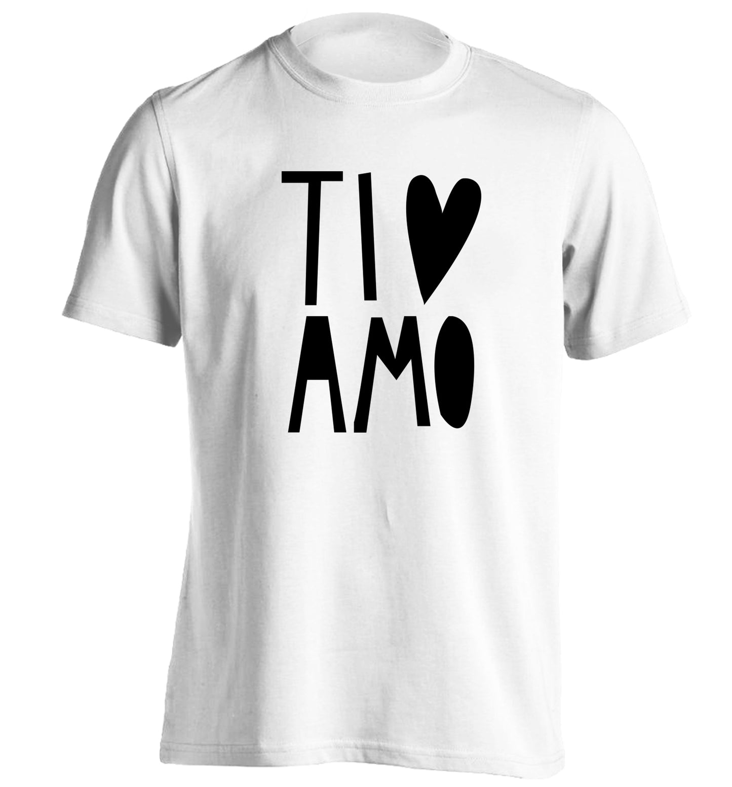 Ti amo - I love you adults unisex white Tshirt 2XL