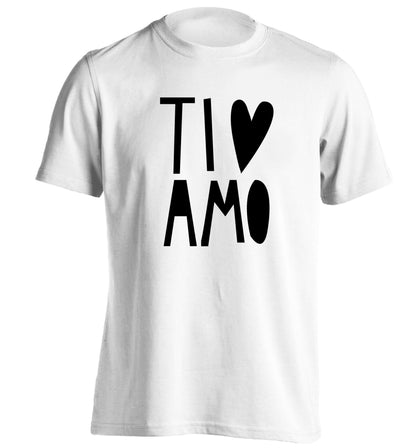 Ti amo - I love you adults unisex white Tshirt 2XL