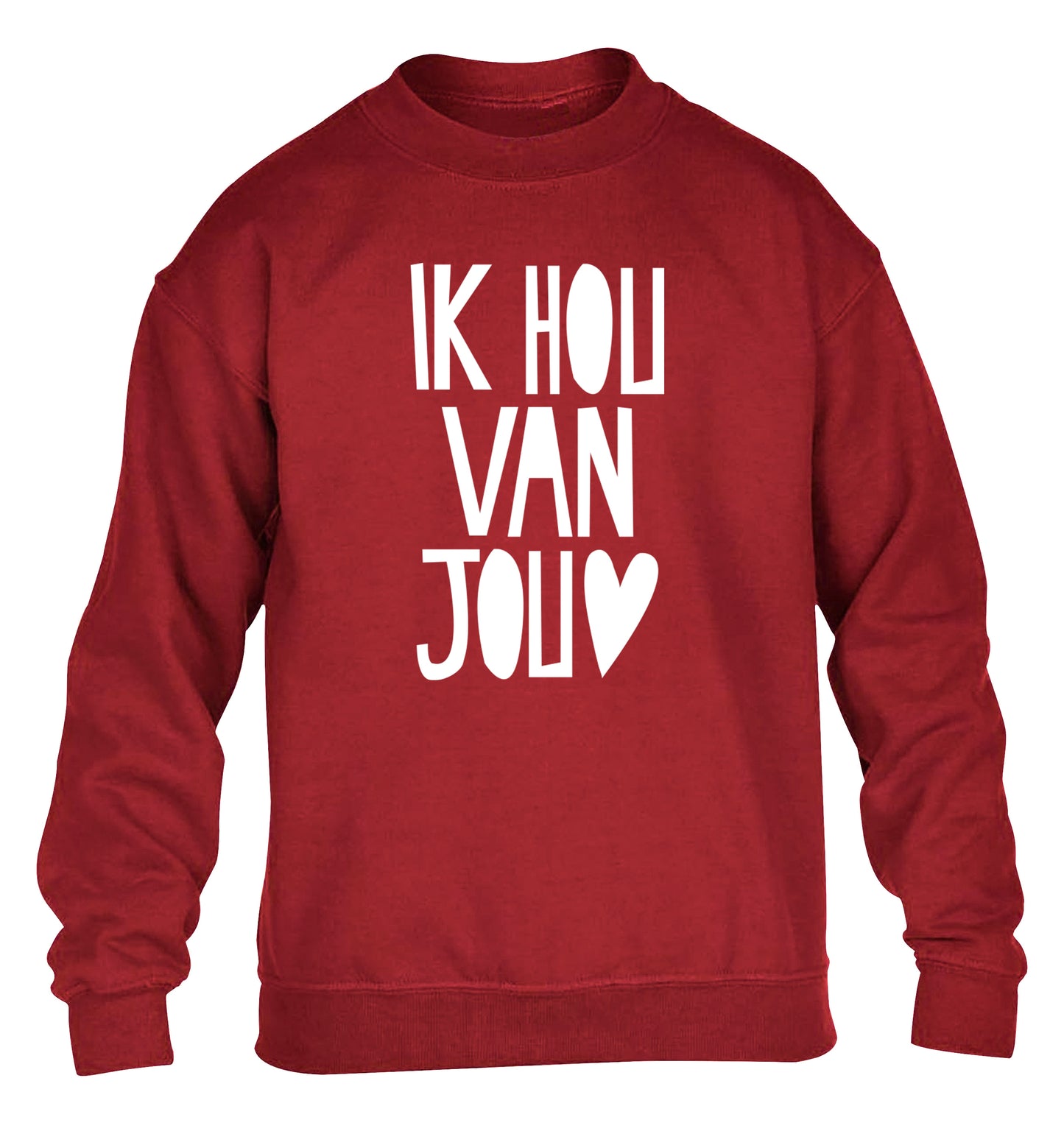 Ik Hau Van Jou - I love you children's grey sweater 12-13 Years