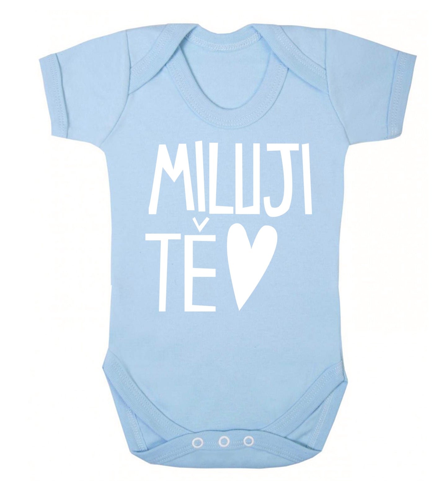 Miluji T_ - I love you Baby Vest pale blue 18-24 months