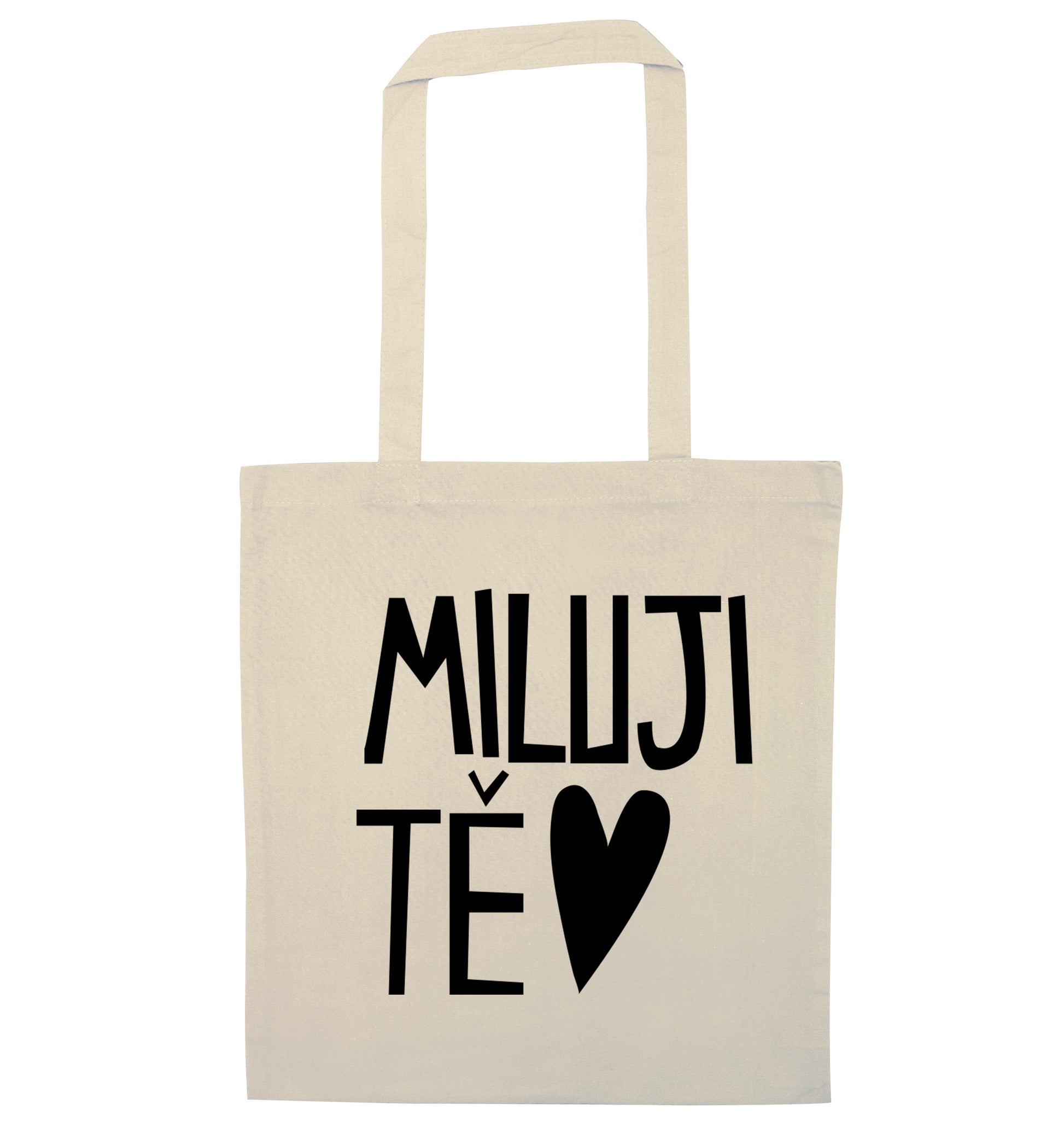Miluji T_ - I love you natural tote bag