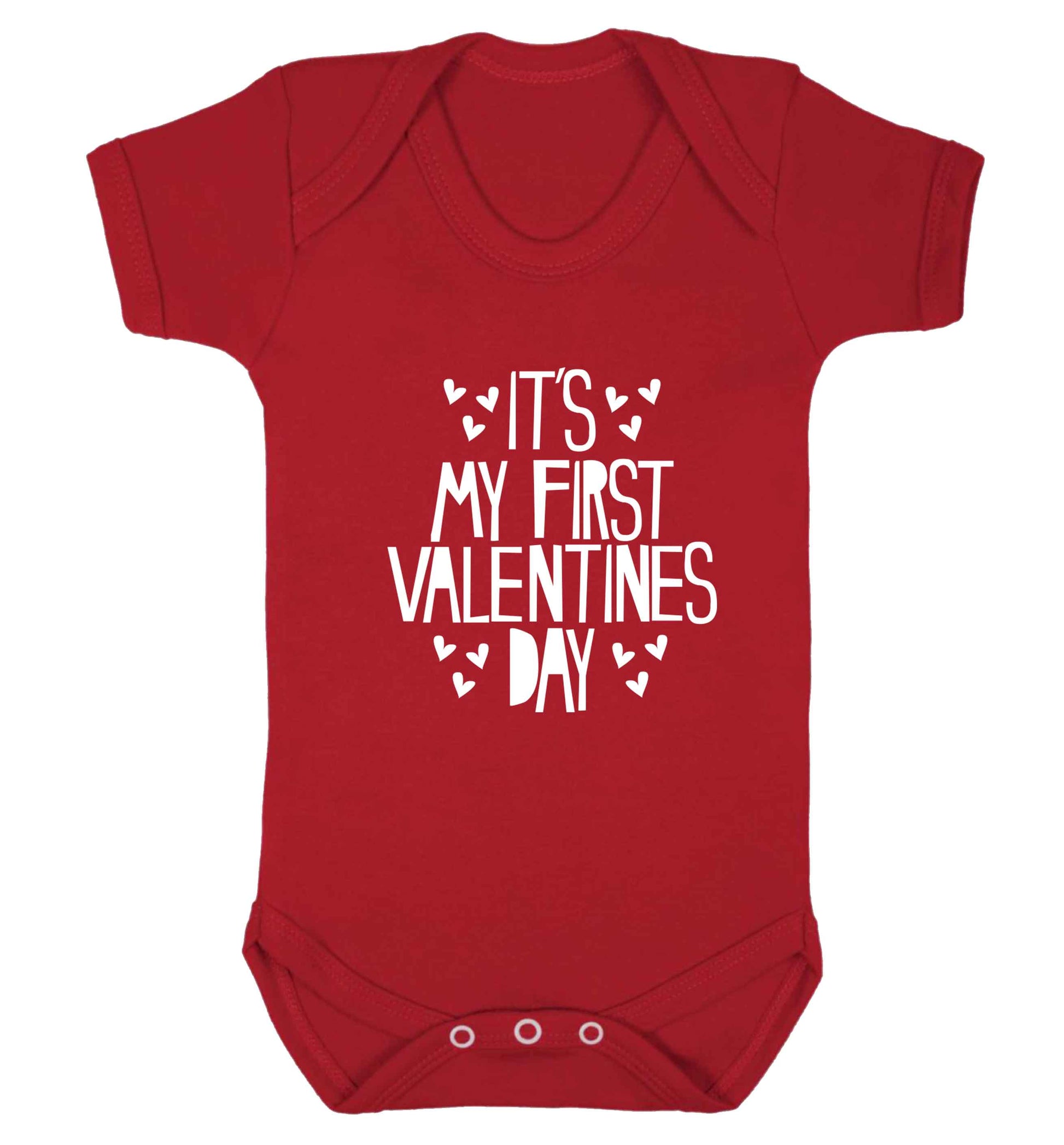 Hearts It's my First Valentine's Day baby vest red 18-24 months
