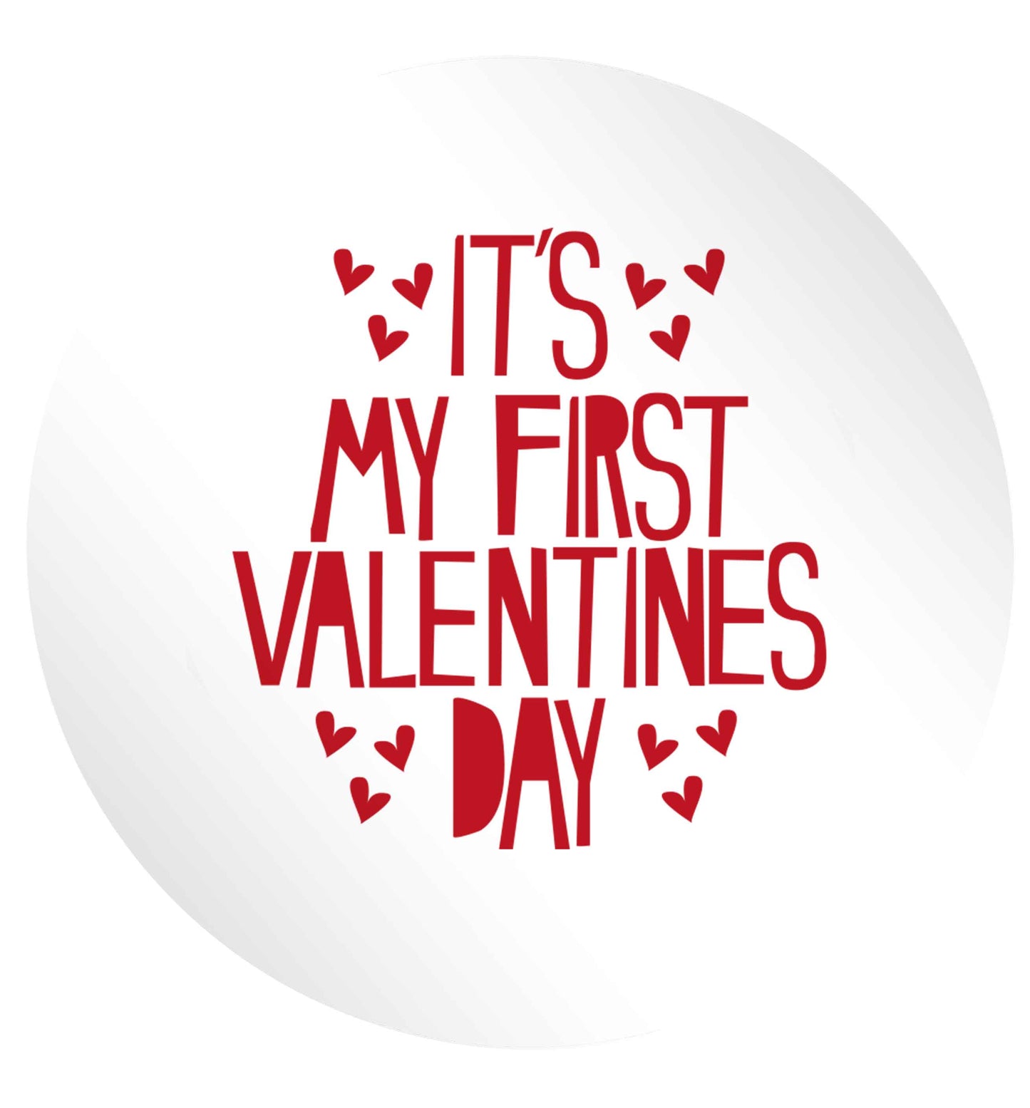 Hearts It's my First Valentine's Day 24 @ 45mm matt circle stickers