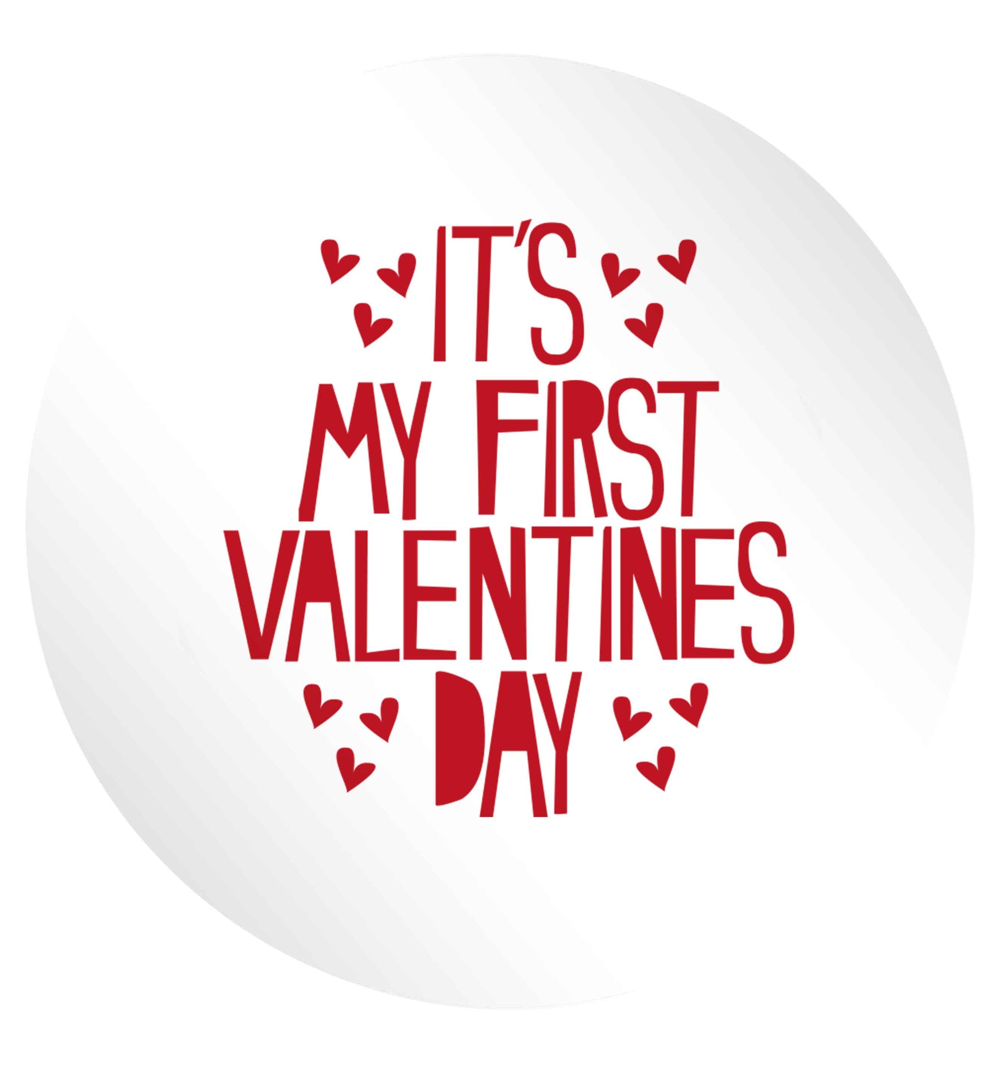 Hearts It's my First Valentine's Day 24 @ 45mm matt circle stickers