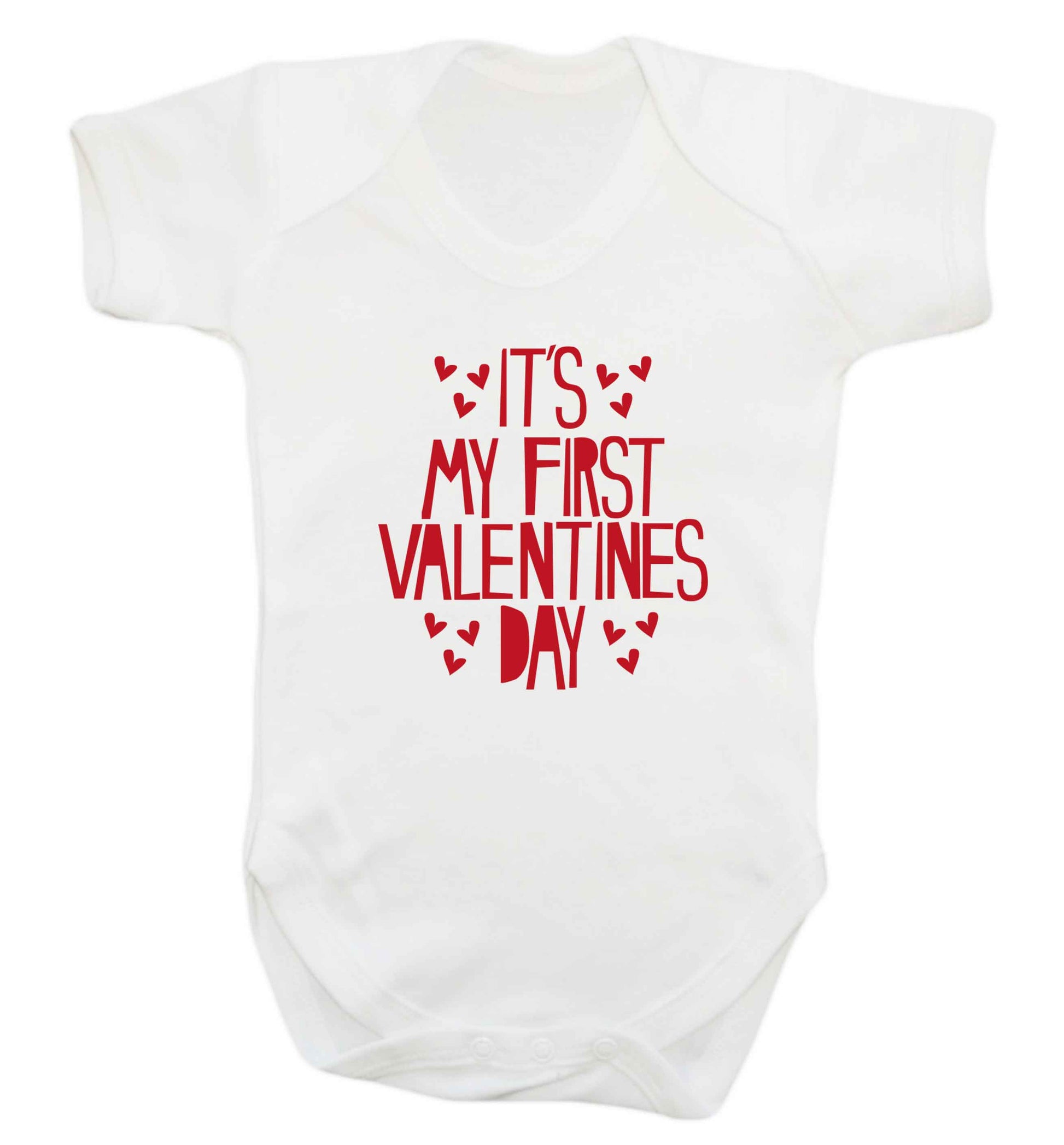 Hearts It's my First Valentine's Day baby vest white 18-24 months