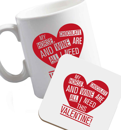 10 oz Favourite Type Pan Pancake ceramic mug and coaster set right handed