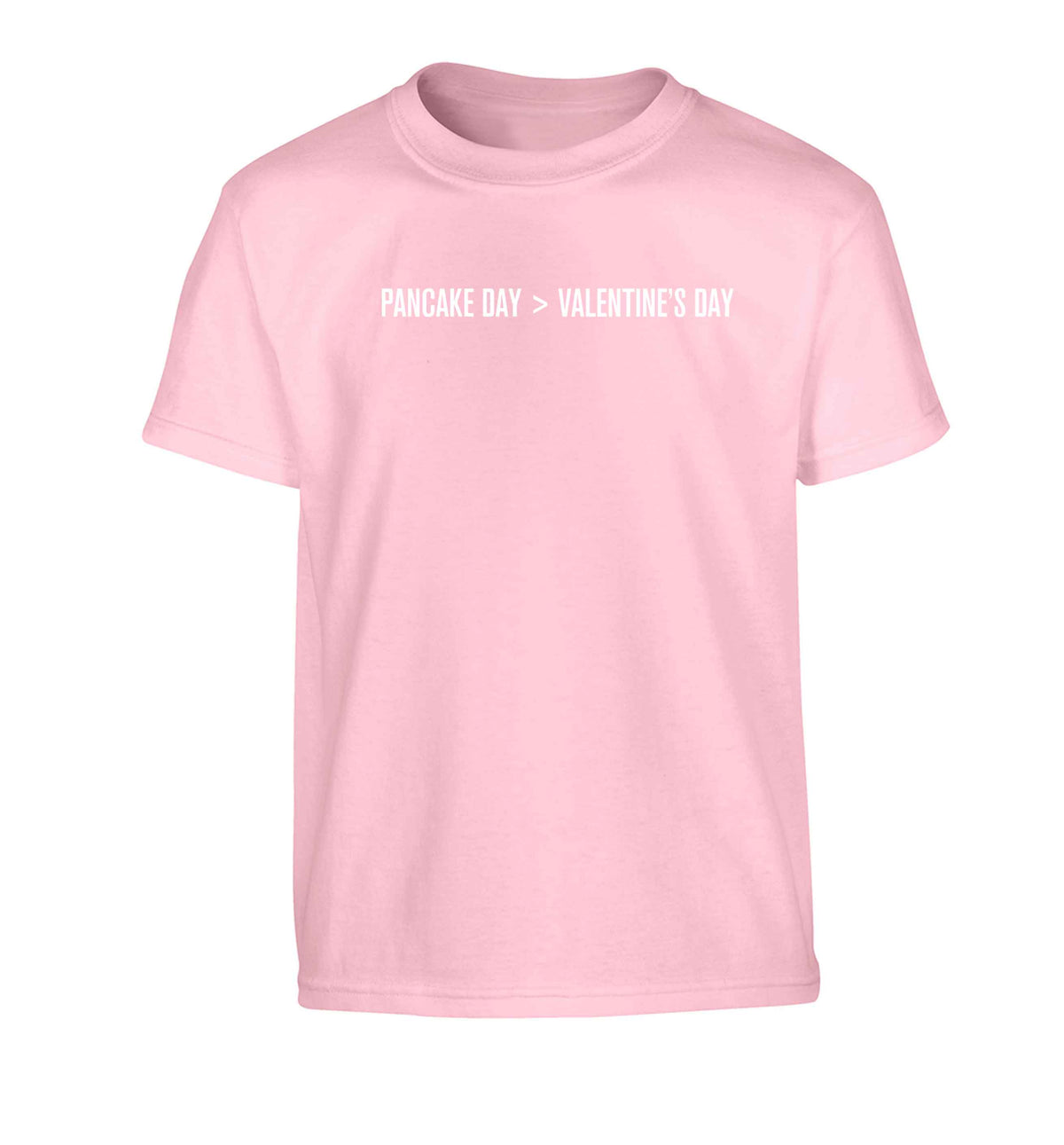 Pancake day > valentines day Children's light pink Tshirt 12-13 Years