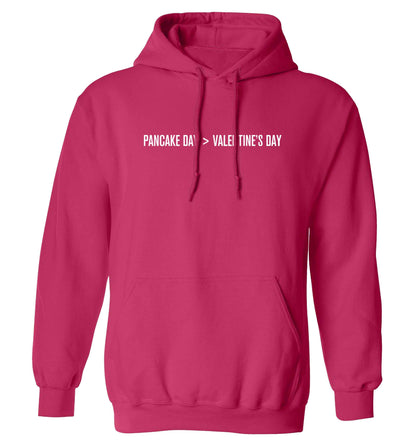 Pancake day > valentines day adults unisex pink hoodie 2XL