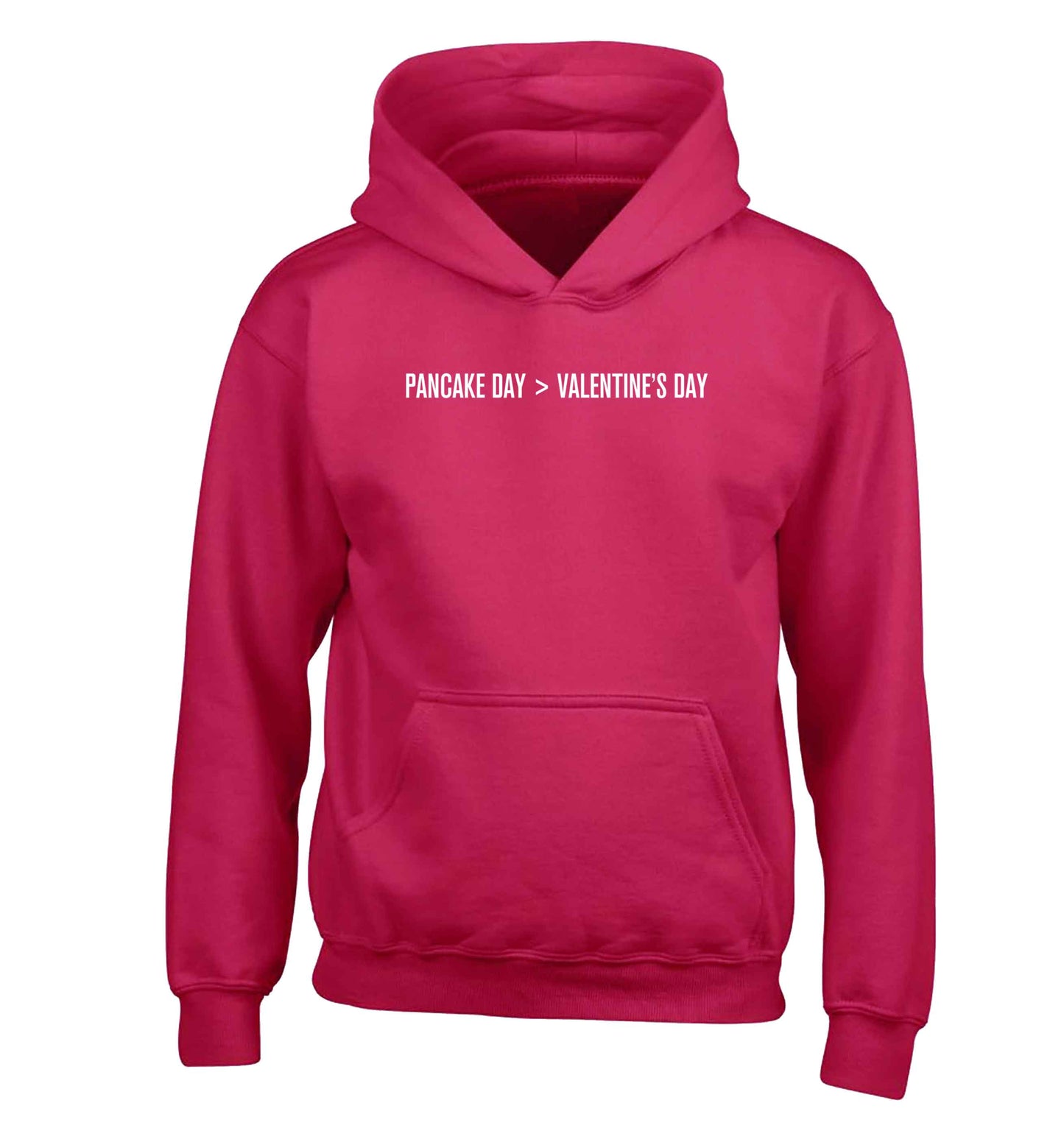 Pancake day > valentines day children's pink hoodie 12-13 Years