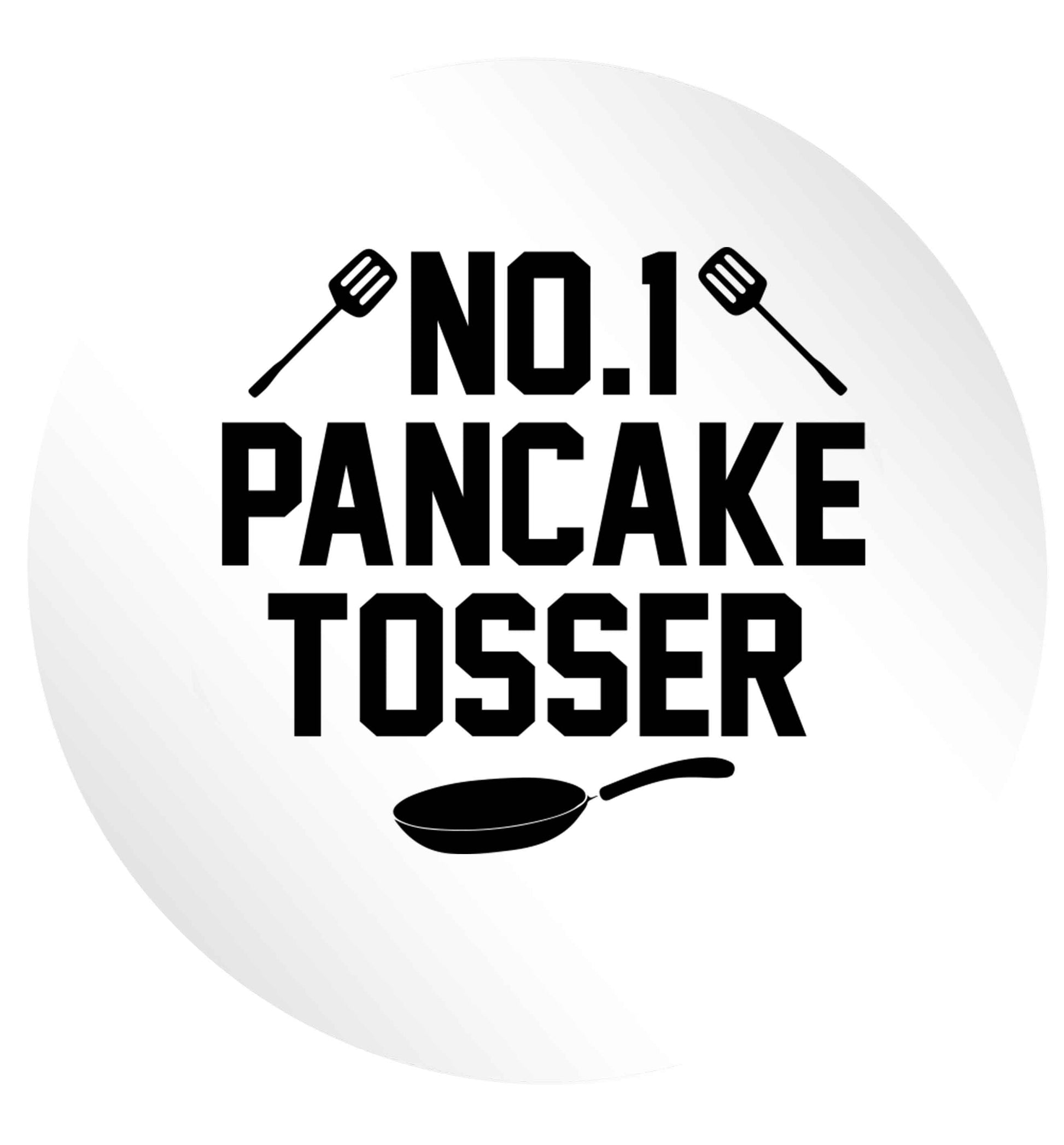 No.1 Pancake tosser 24 @ 45mm matt circle stickers