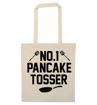 No.1 Pancake tosser natural tote bag