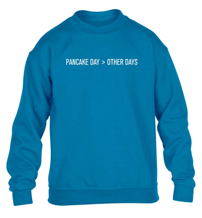 Pancake day > other days children's blue sweater 12-13 Years