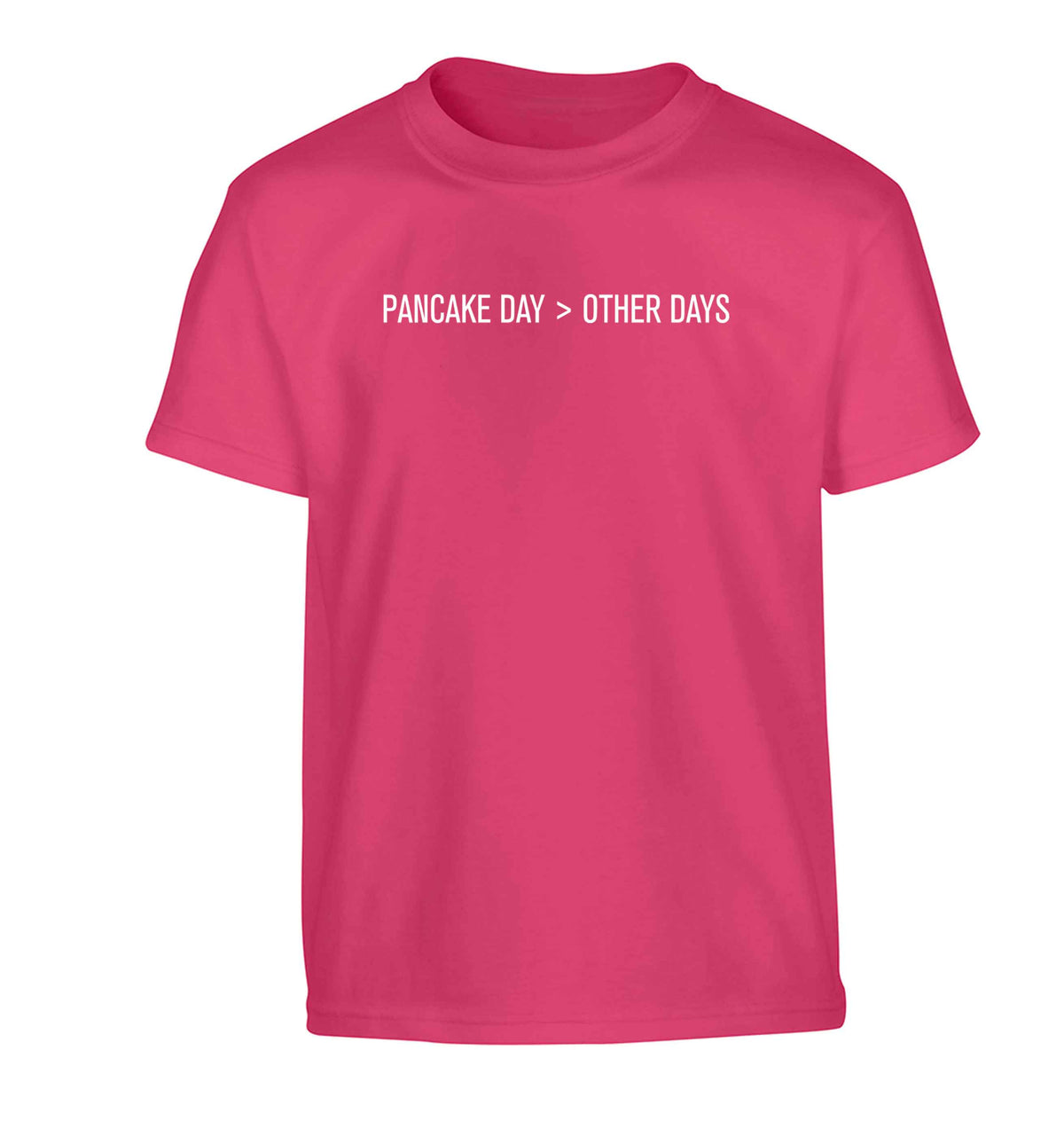 Pancake day > other days Children's pink Tshirt 12-13 Years