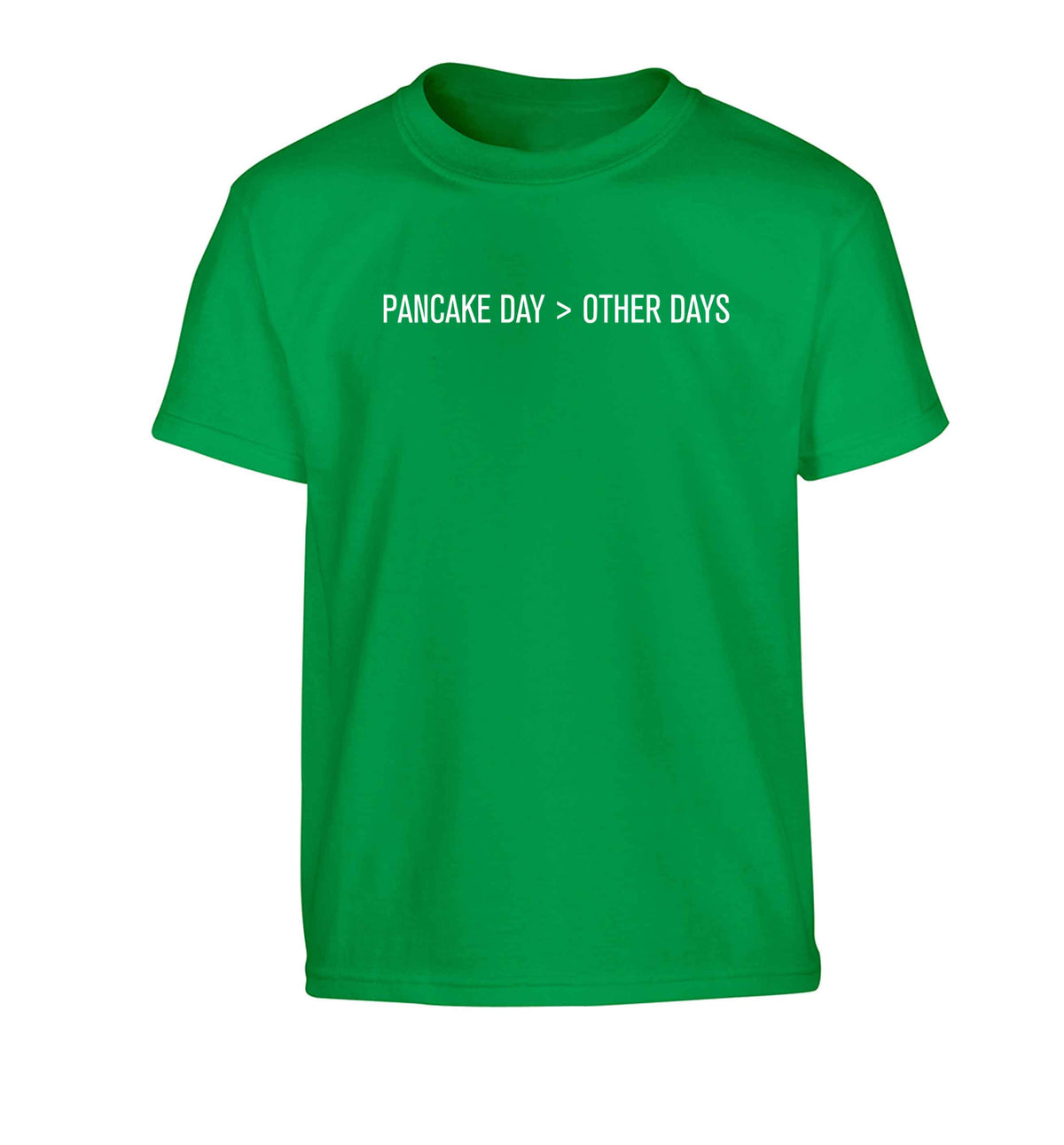 Pancake day > other days Children's green Tshirt 12-13 Years