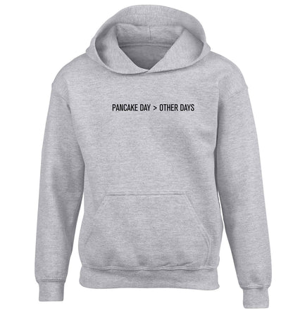 Pancake day > other days children's grey hoodie 12-13 Years