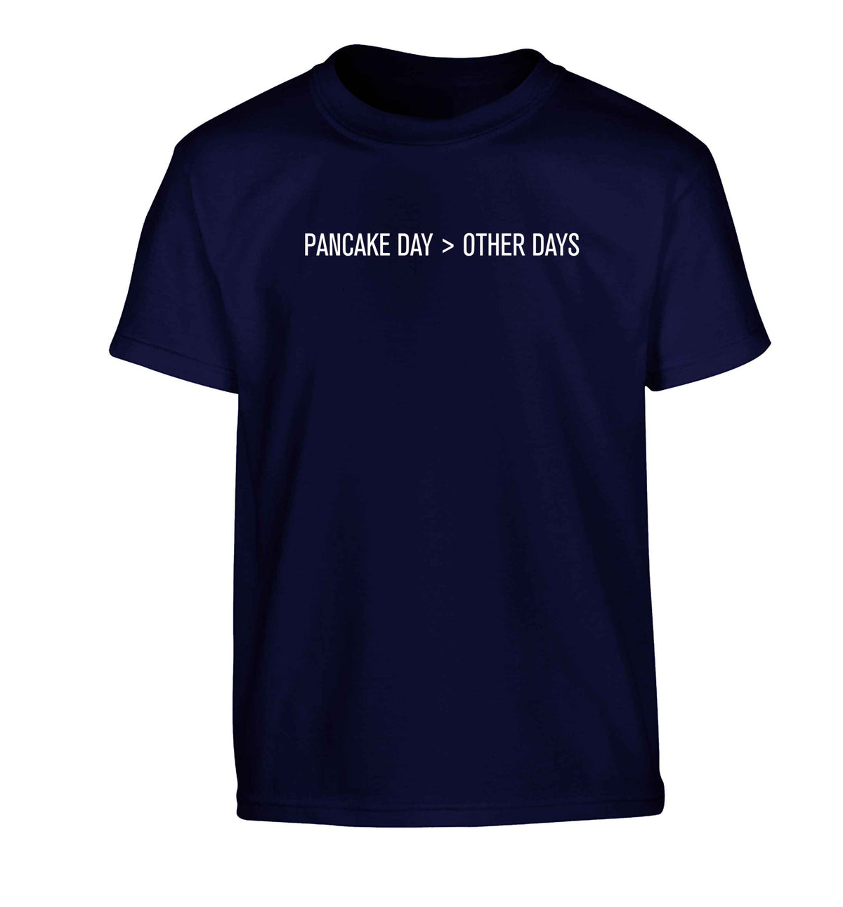 Pancake day > other days Children's navy Tshirt 12-13 Years