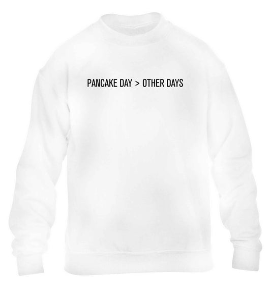 Pancake day > other days children's white sweater 12-13 Years