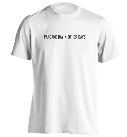 Pancake day > other days adults unisex white Tshirt 2XL
