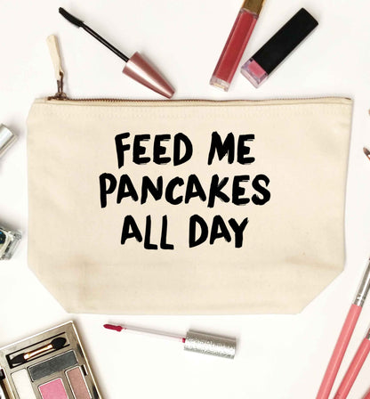 Feed me pancakes all day natural makeup bag