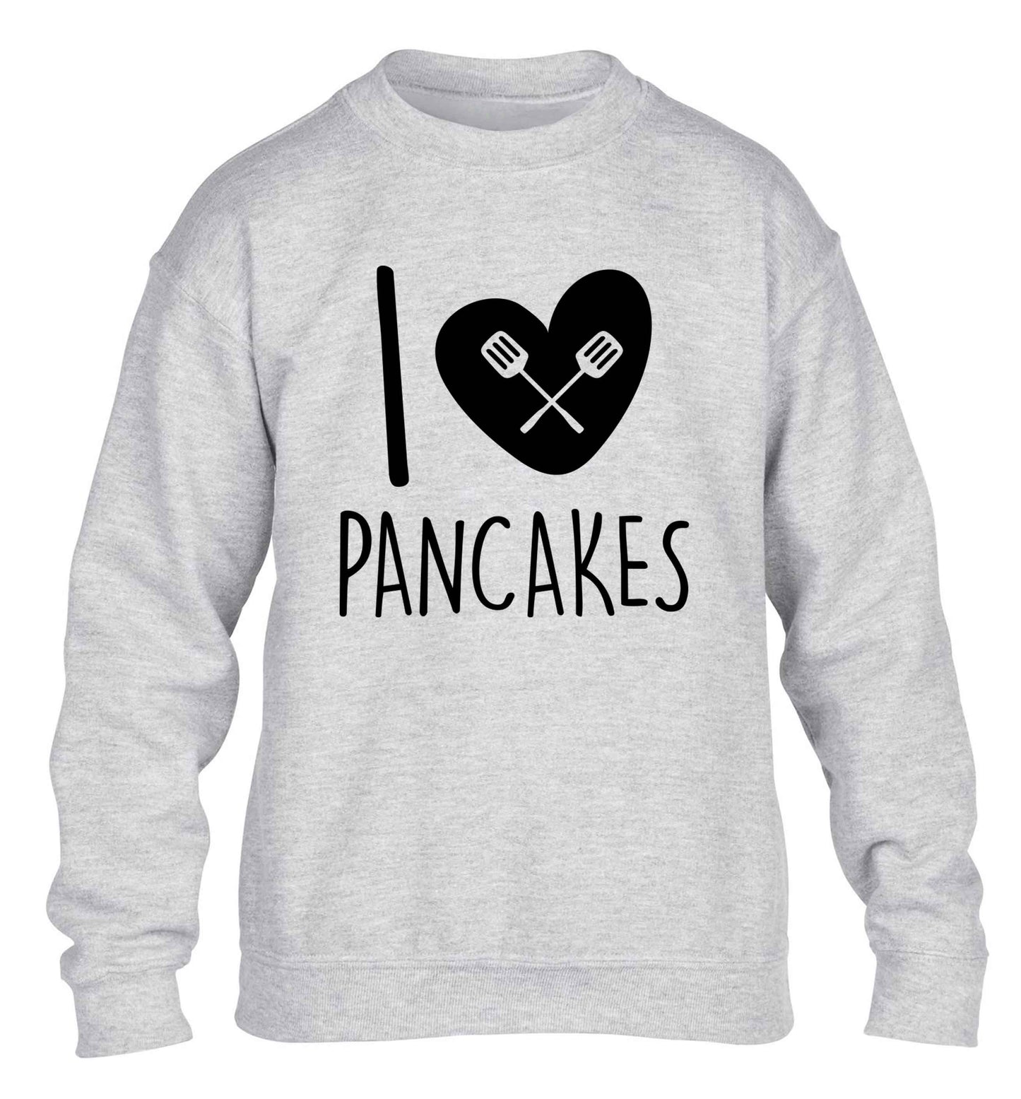 I love pancakes children's grey sweater 12-13 Years