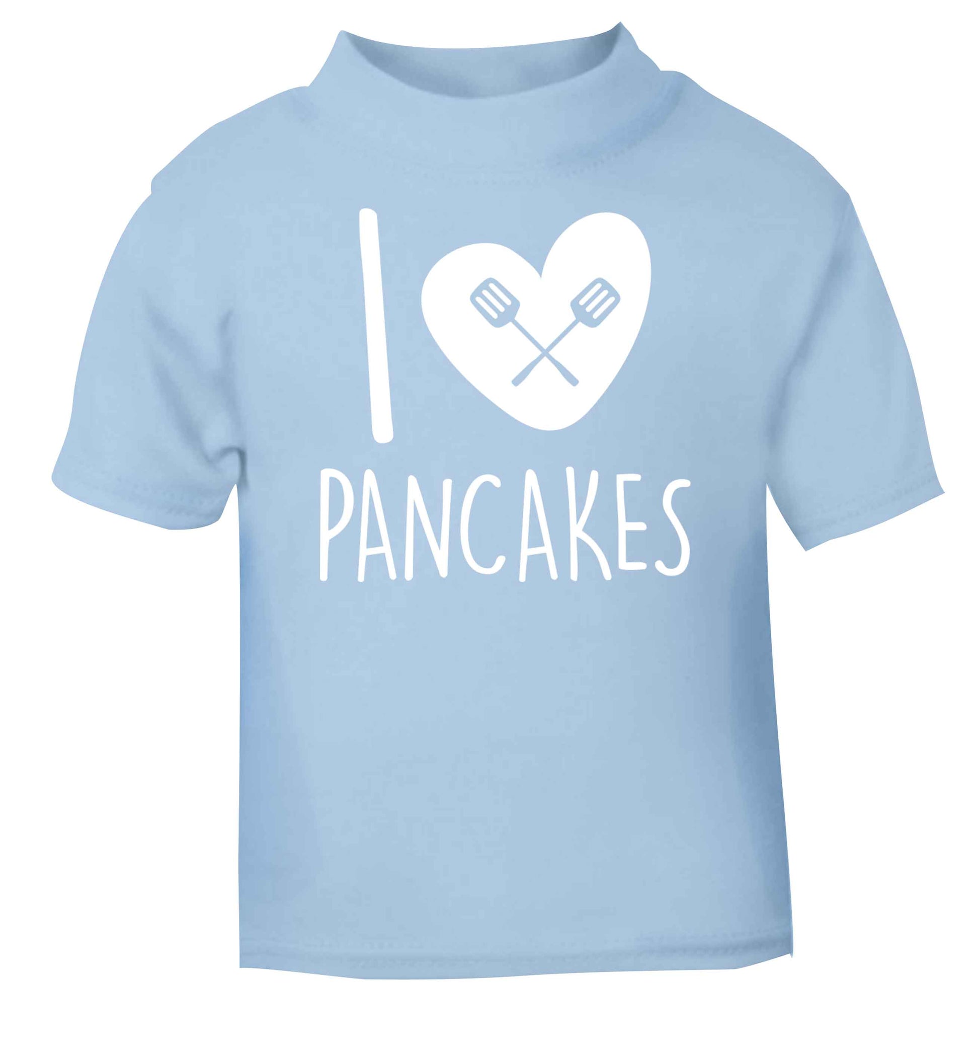 I love pancakes light blue baby toddler Tshirt 2 Years