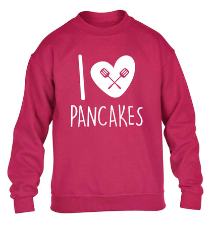 I love pancakes children's pink sweater 12-13 Years