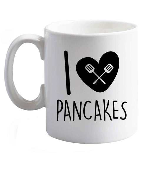 10 oz I Love Pancakes ceramic mug right handed