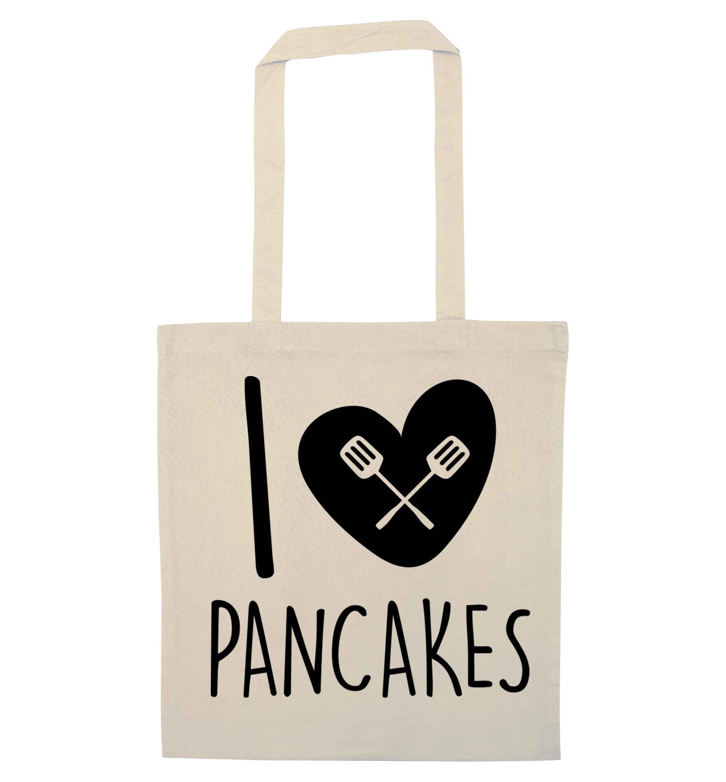 I love pancakes natural tote bag