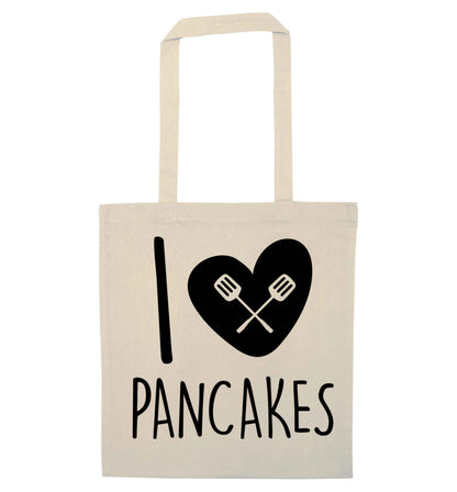 I love pancakes natural tote bag