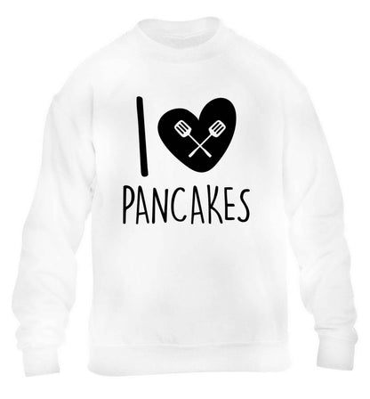 I love pancakes children's white sweater 12-13 Years