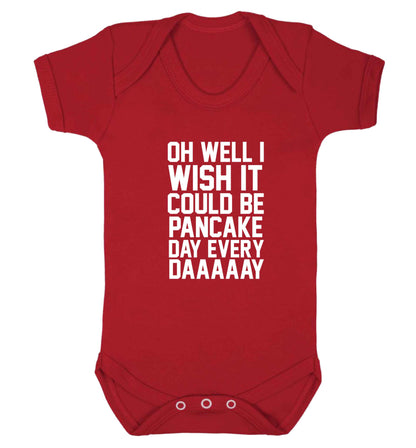 Oh well I wish it could be pancake day every day baby vest red 18-24 months
