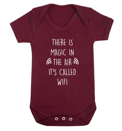 There is magic in the air it's called wifi Baby Vest maroon 18-24 months