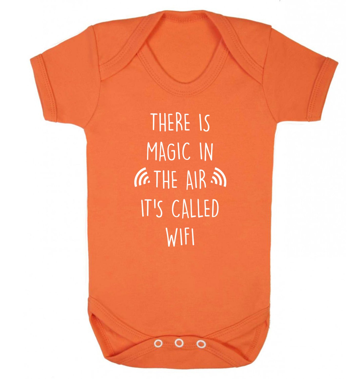 There is magic in the air it's called wifi Baby Vest orange 18-24 months