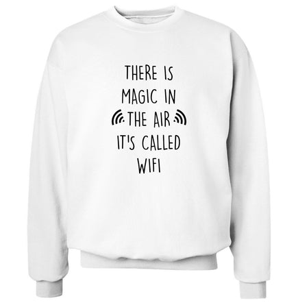 There is magic in the air it's called wifi Adult's unisex white Sweater 2XL