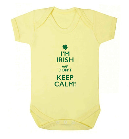 I'm Irish we don't keep calm baby vest pale yellow 18-24 months