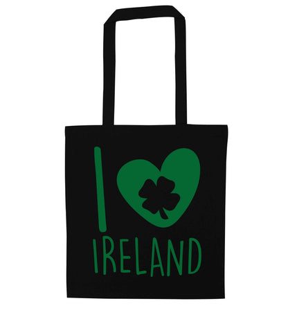 I love Ireland black tote bag