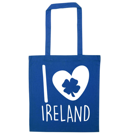 I love Ireland blue tote bag