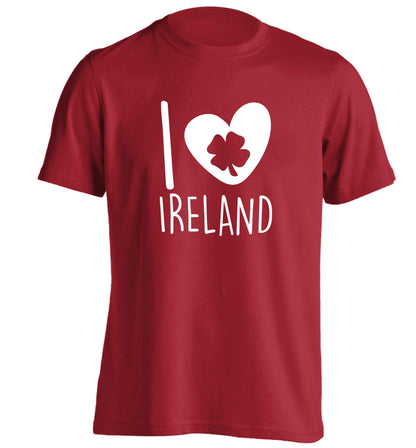 I love Ireland adults unisex red Tshirt 2XL