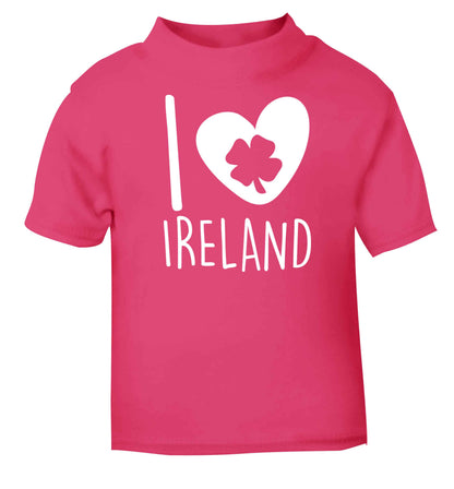 I love Ireland pink baby toddler Tshirt 2 Years
