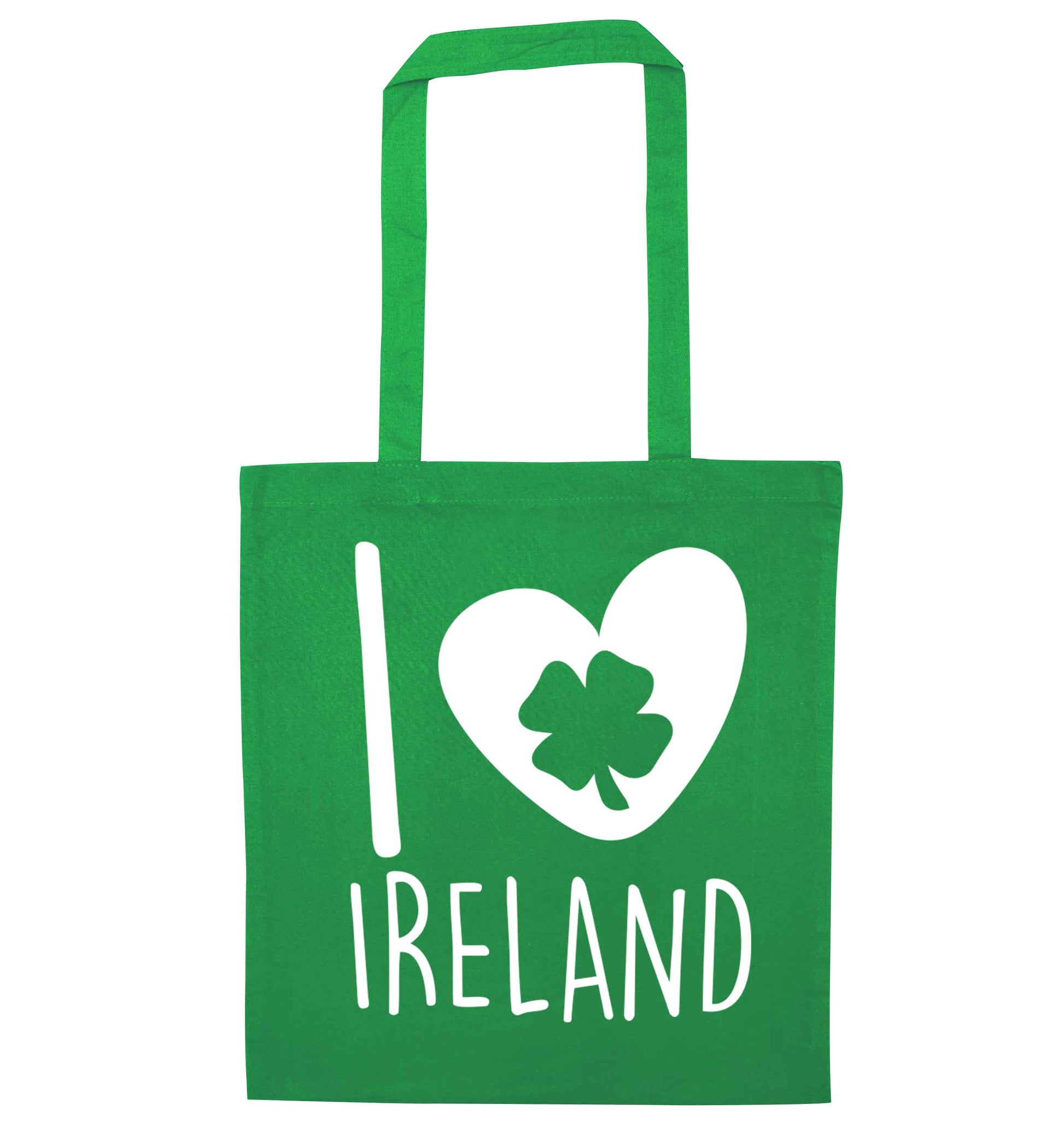 I love Ireland green tote bag