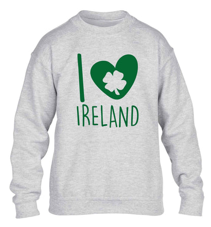 I love Ireland children's grey sweater 12-13 Years