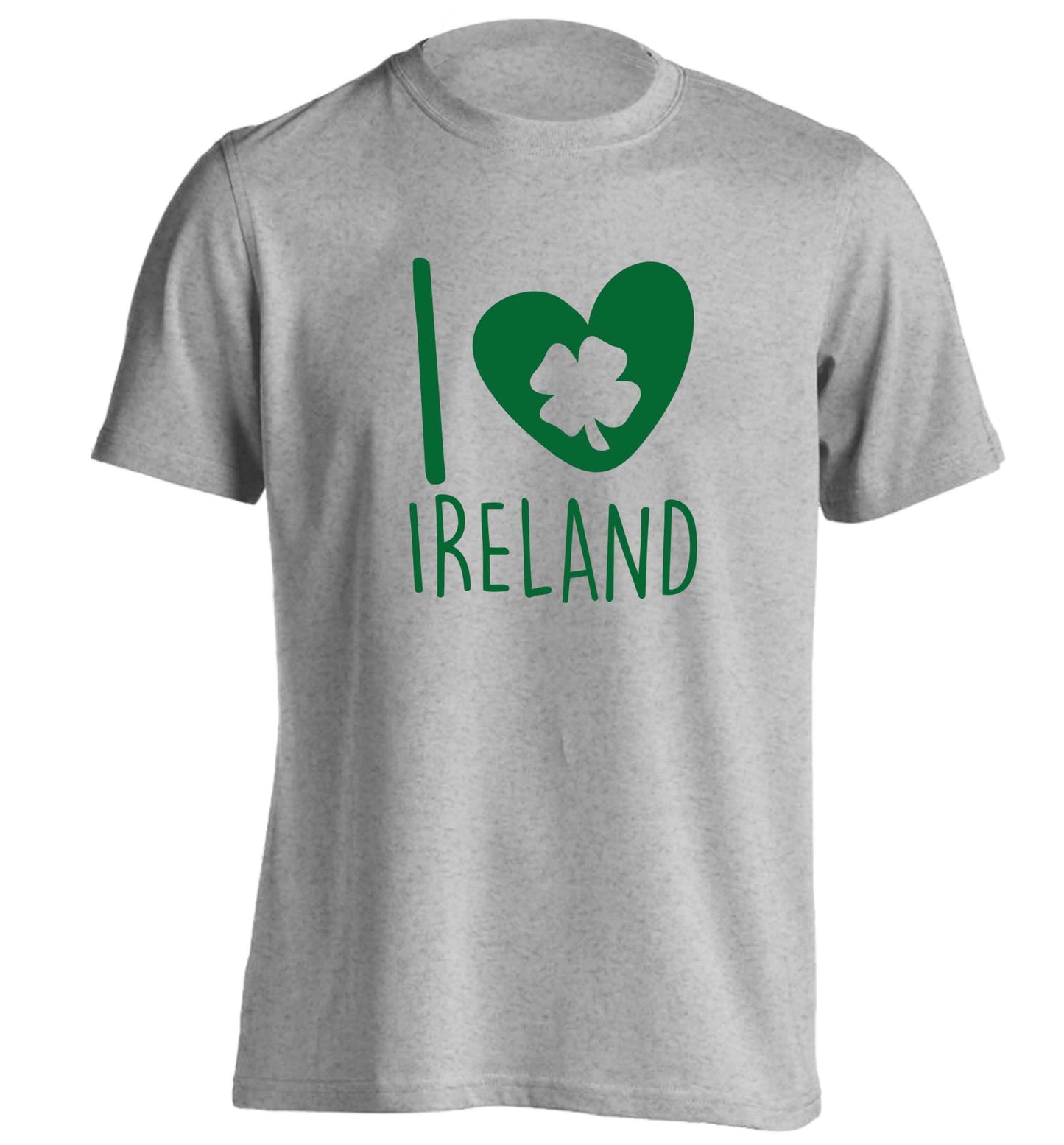 I love Ireland adults unisex grey Tshirt 2XL