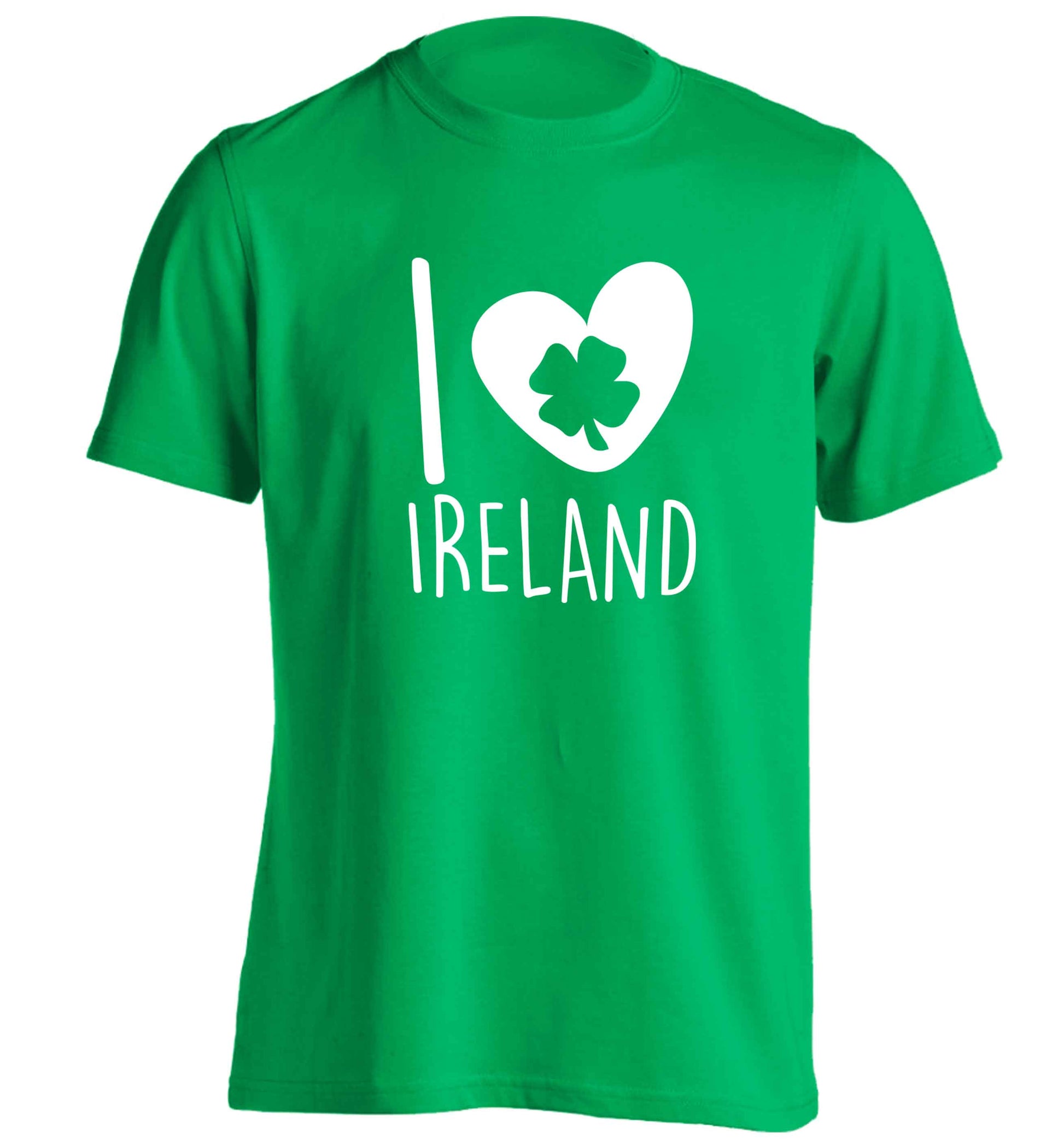 I love Ireland adults unisex green Tshirt 2XL